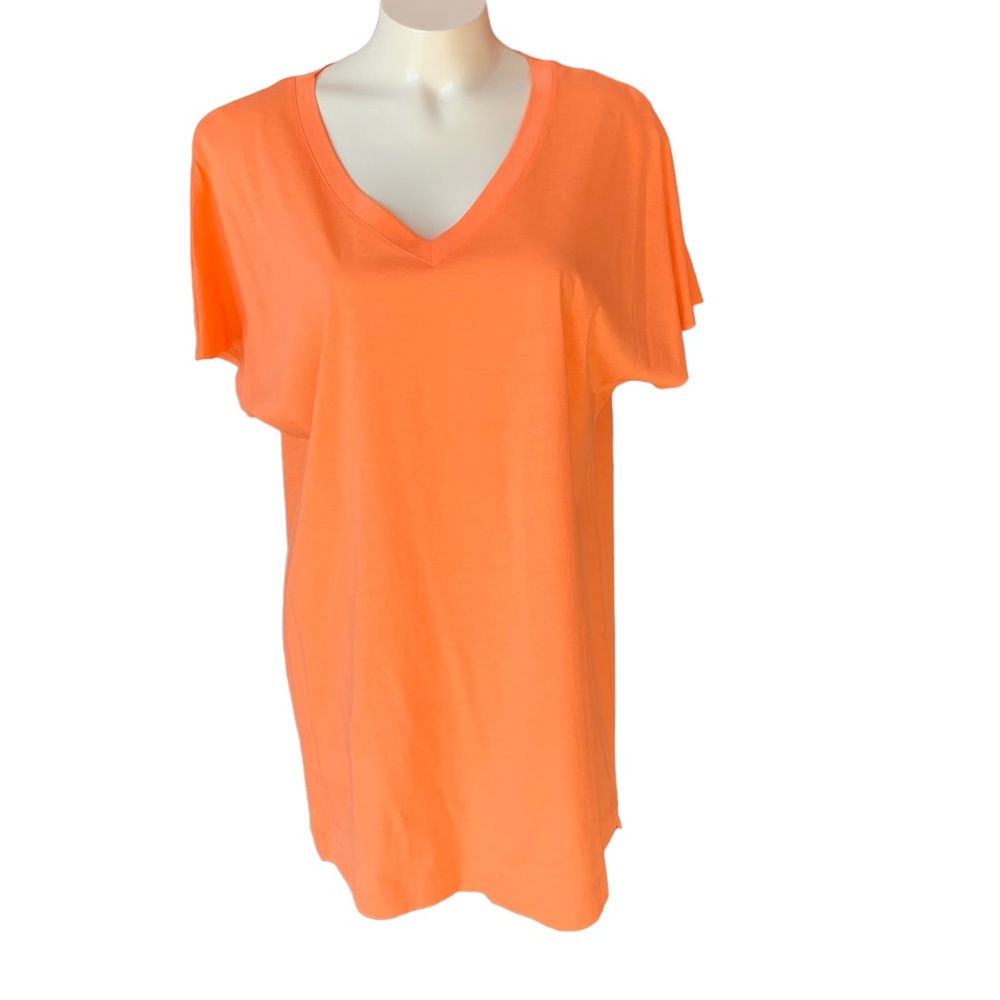 HANRO NWT Ladies Nightshirt Size Medium Pretty Tangerine Color - Picture 6 of 6